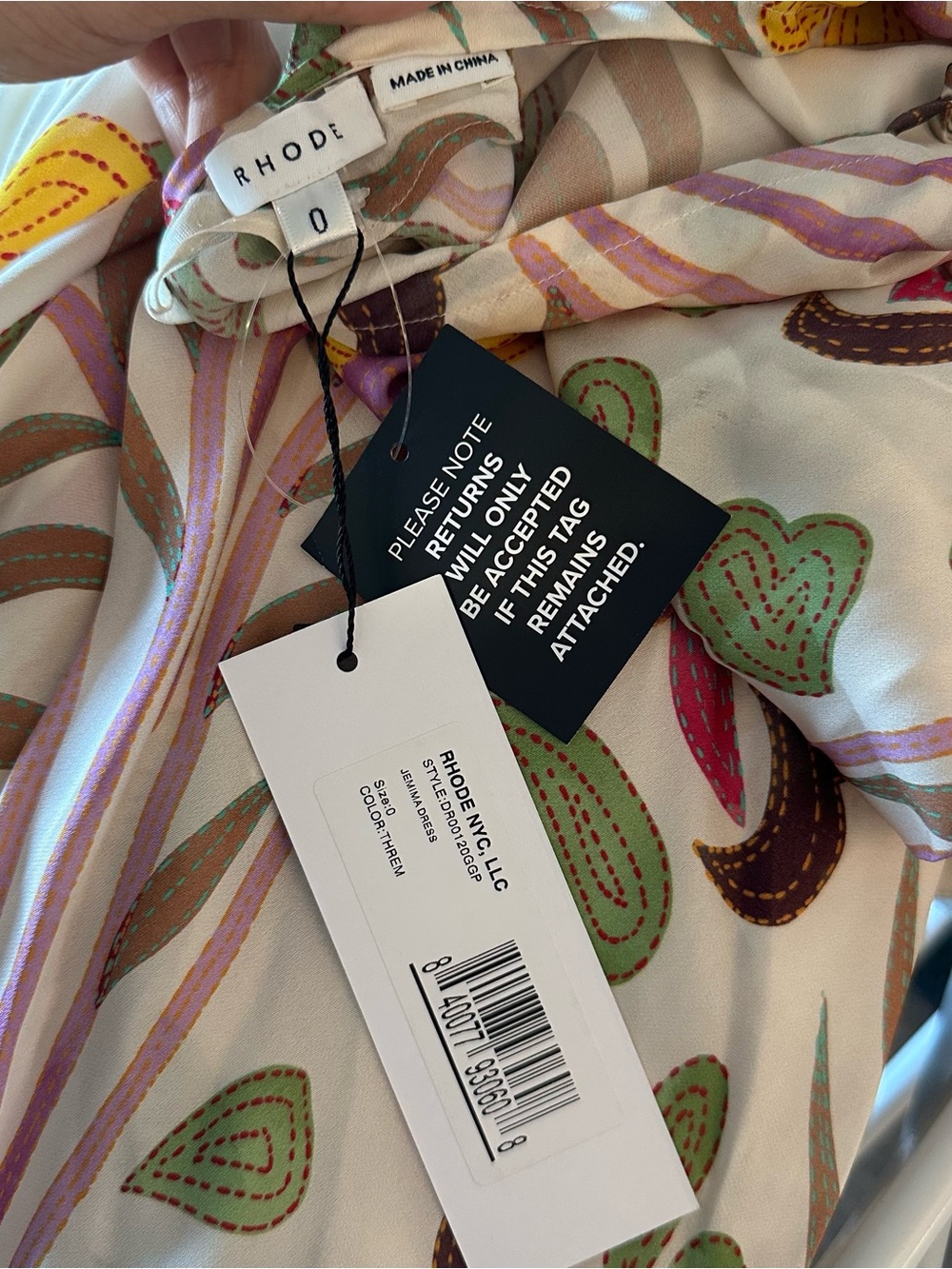 rhode jemima dress in thread embroidery
